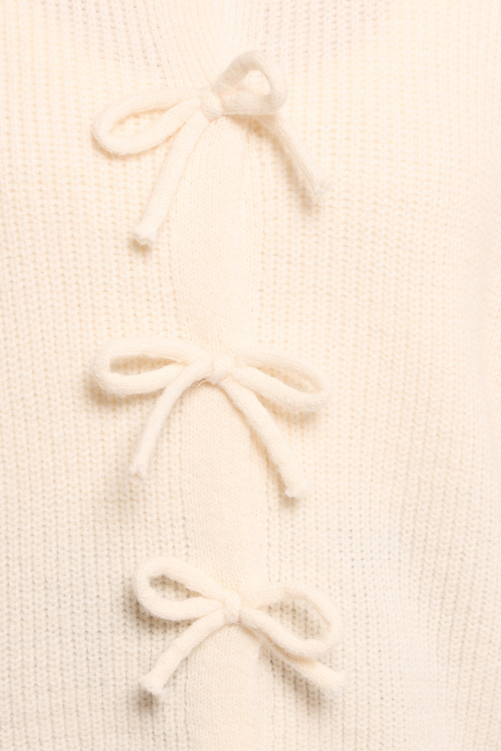 Wilde Bow Front Cardigan - Off White